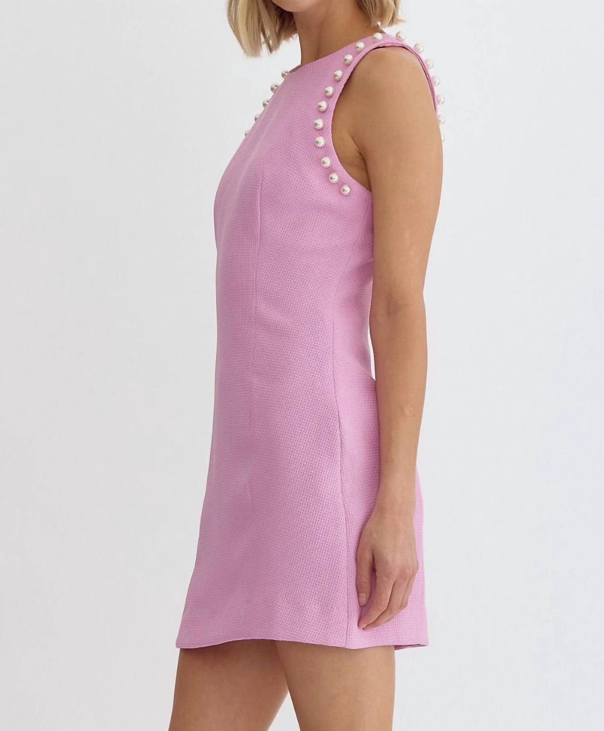 Style 1-341639075-149 entro Size L Sheer Pink Cocktail Dress on Queenly