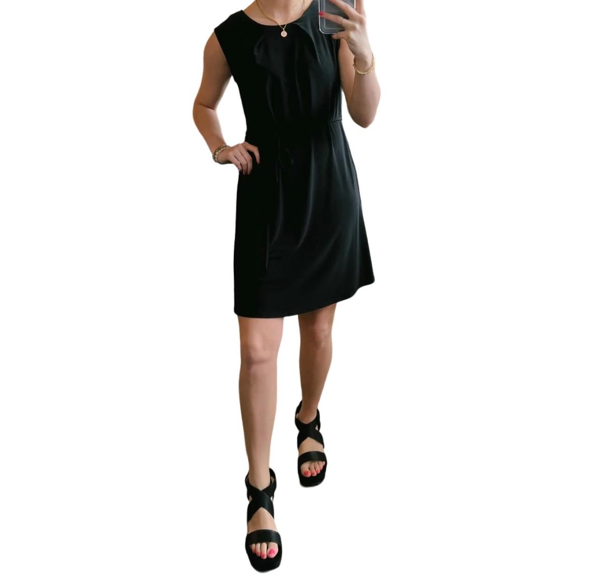 Style 1-1277100505-149 White Birch Size L Black Cocktail Dress on Queenly