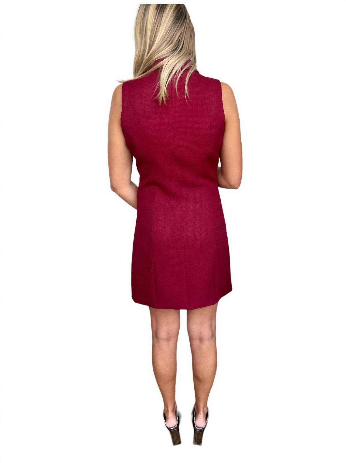 Style 1-1807405200-149 TCEC Size L High Neck Burgundy Red Cocktail Dress on Queenly