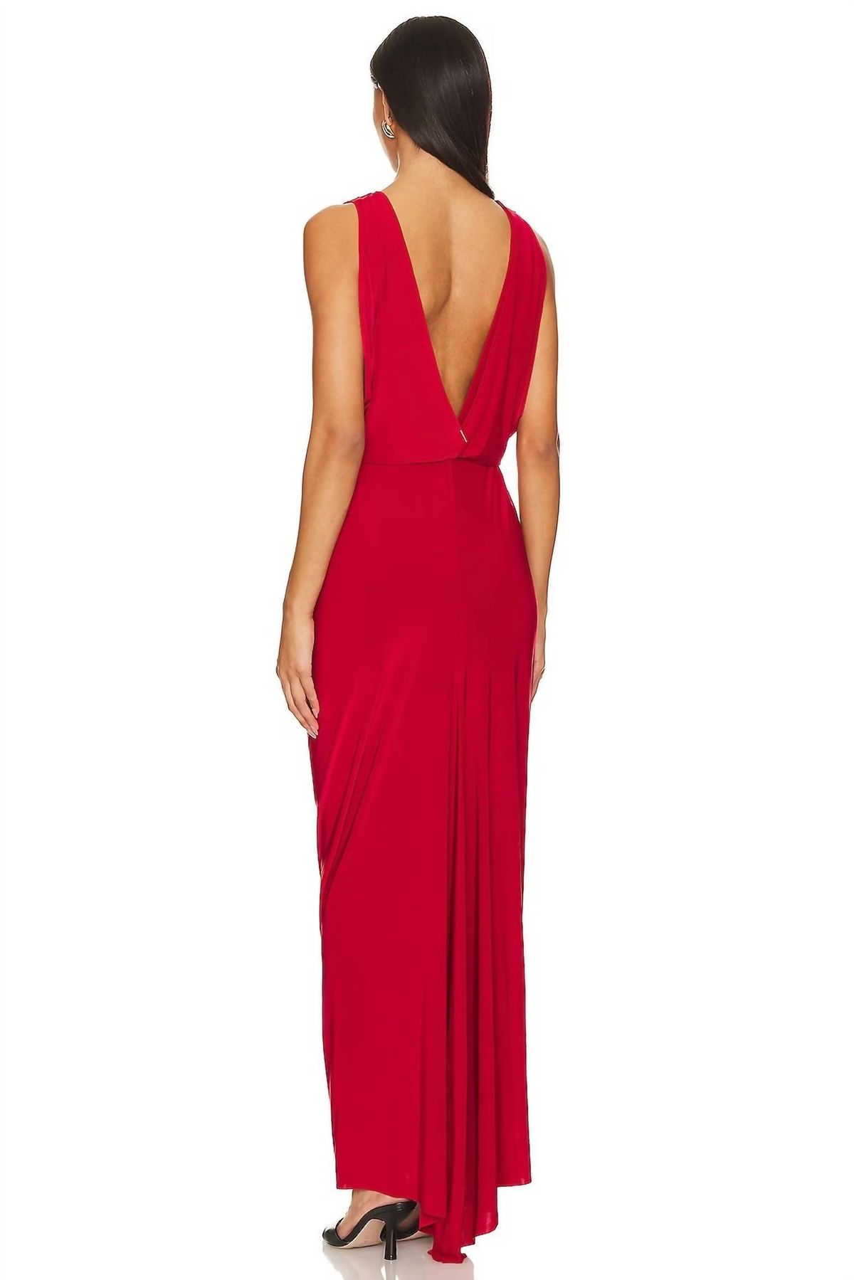 Style 1-2342174208-74 Misa Los Angeles Size S Red Floor Length Maxi on Queenly