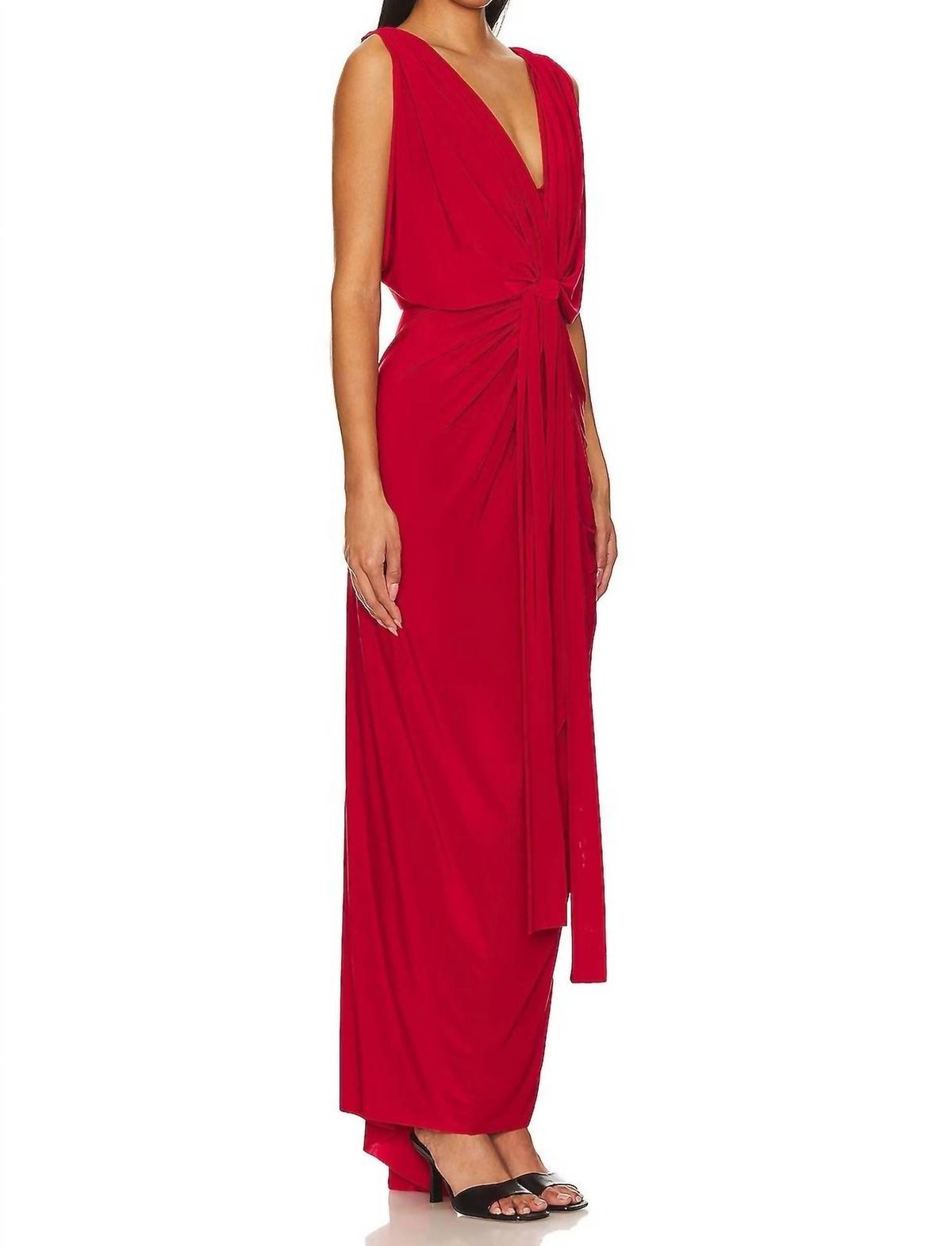 Style 1-2342174208-74 Misa Los Angeles Size S Red Floor Length Maxi on Queenly