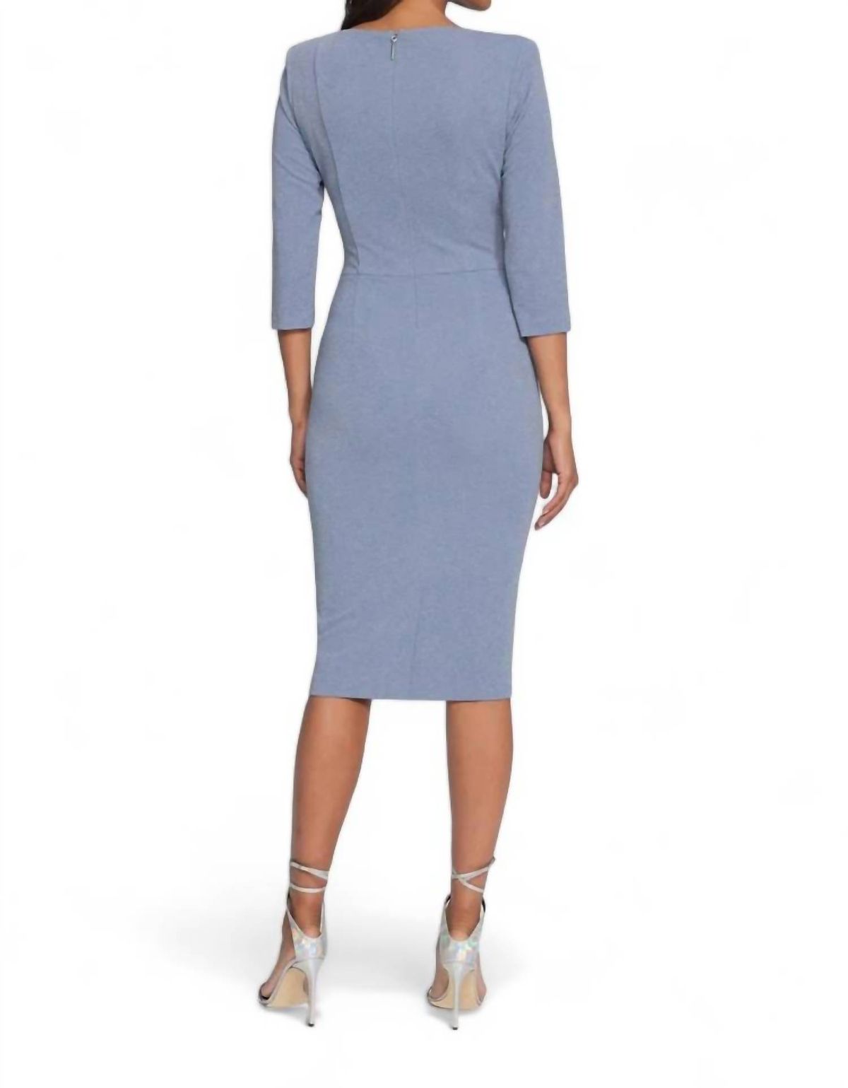 Style 1-2543388513-238 Joseph Ribkoff Size 12 Long Sleeve Blue Cocktail Dress on Queenly