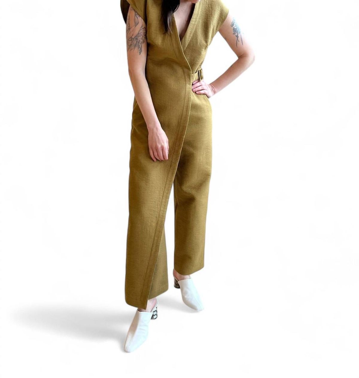 Style 1-301455983-1901 RACHEL COMEY Size 6 Yellow Formal Jumpsuit on Queenly