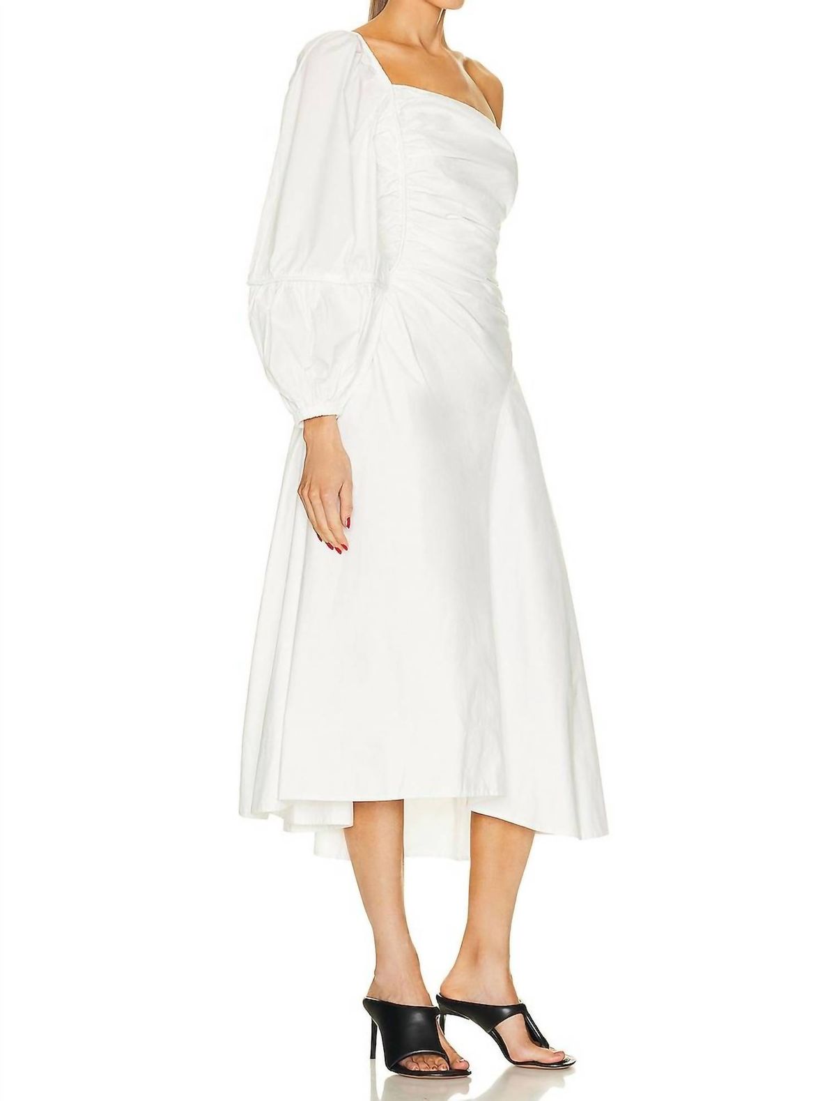 Style 1-3267513766-1901 Ulla Johnson Size 6 One Shoulder White Cocktail Dress on Queenly