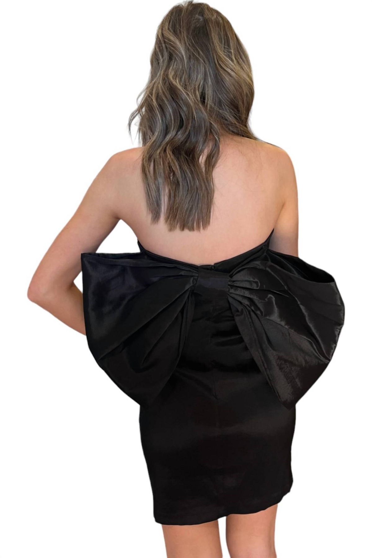 Style 1-3332089955-74 Karlie Size S Strapless Black Cocktail Dress on Queenly