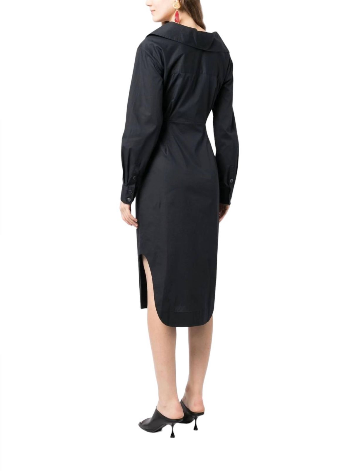 Style 1-3403507986-649 STAUD Size 2 Long Sleeve Black Cocktail Dress on Queenly