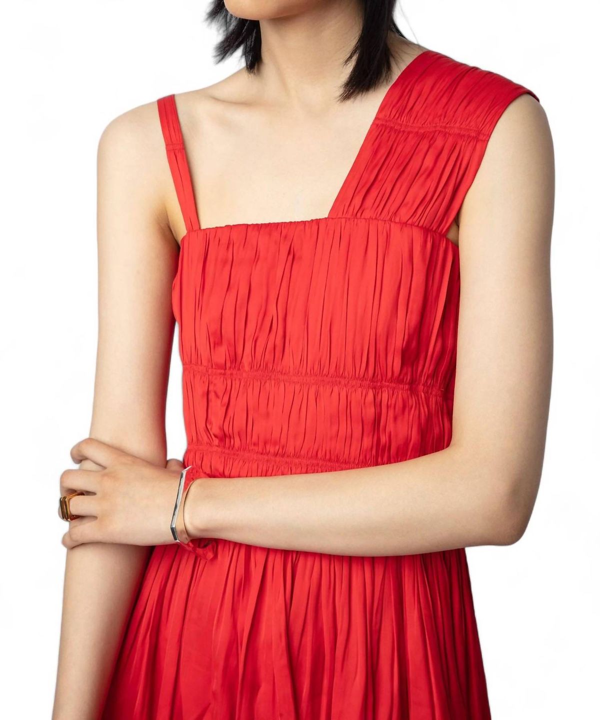 Style 1-4221938918-74 Zadig & Voltaire Size S One Shoulder Red Cocktail Dress on Queenly