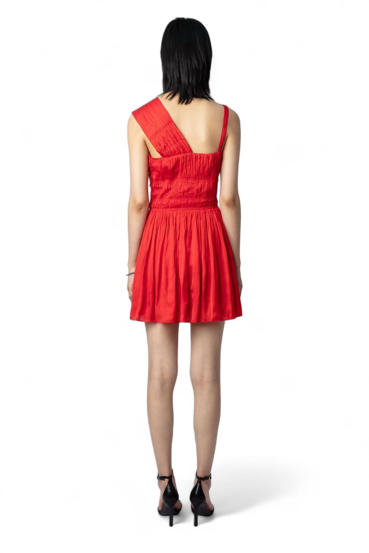 Style 1-4221938918-74 Zadig & Voltaire Size S One Shoulder Red Cocktail Dress on Queenly