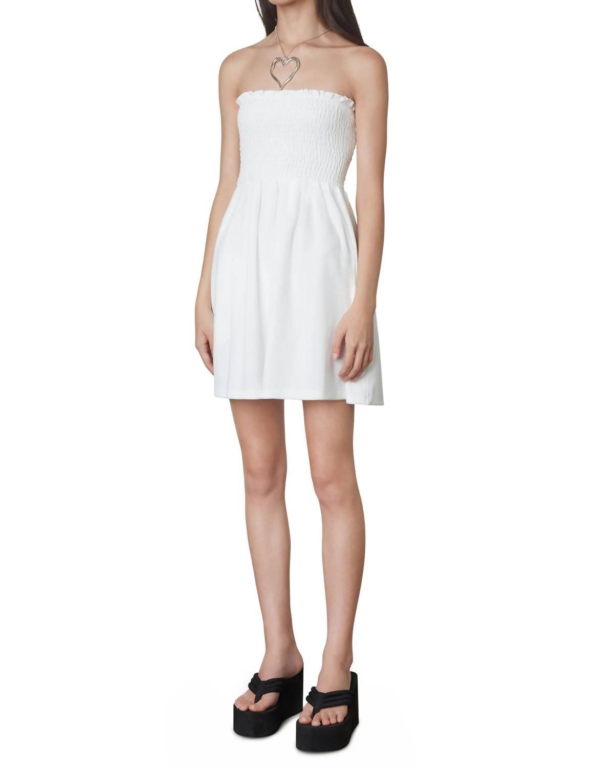 Style 1-1507734360-149 NIA Size L Strapless White Cocktail Dress on Queenly