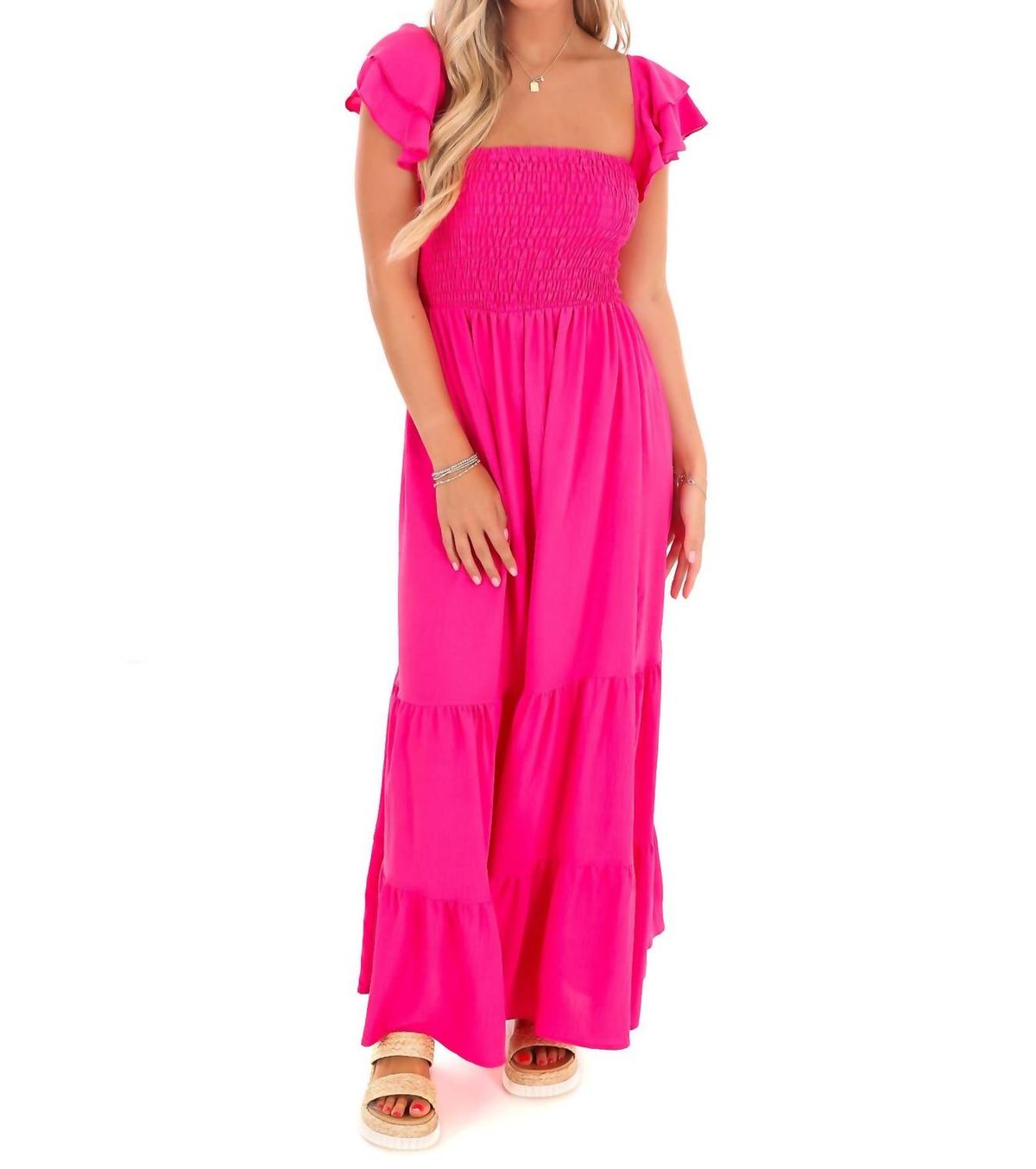 Style 1-3028947943-1464 Ces Femme Size 3X Hot Pink Floor Length Maxi on Queenly