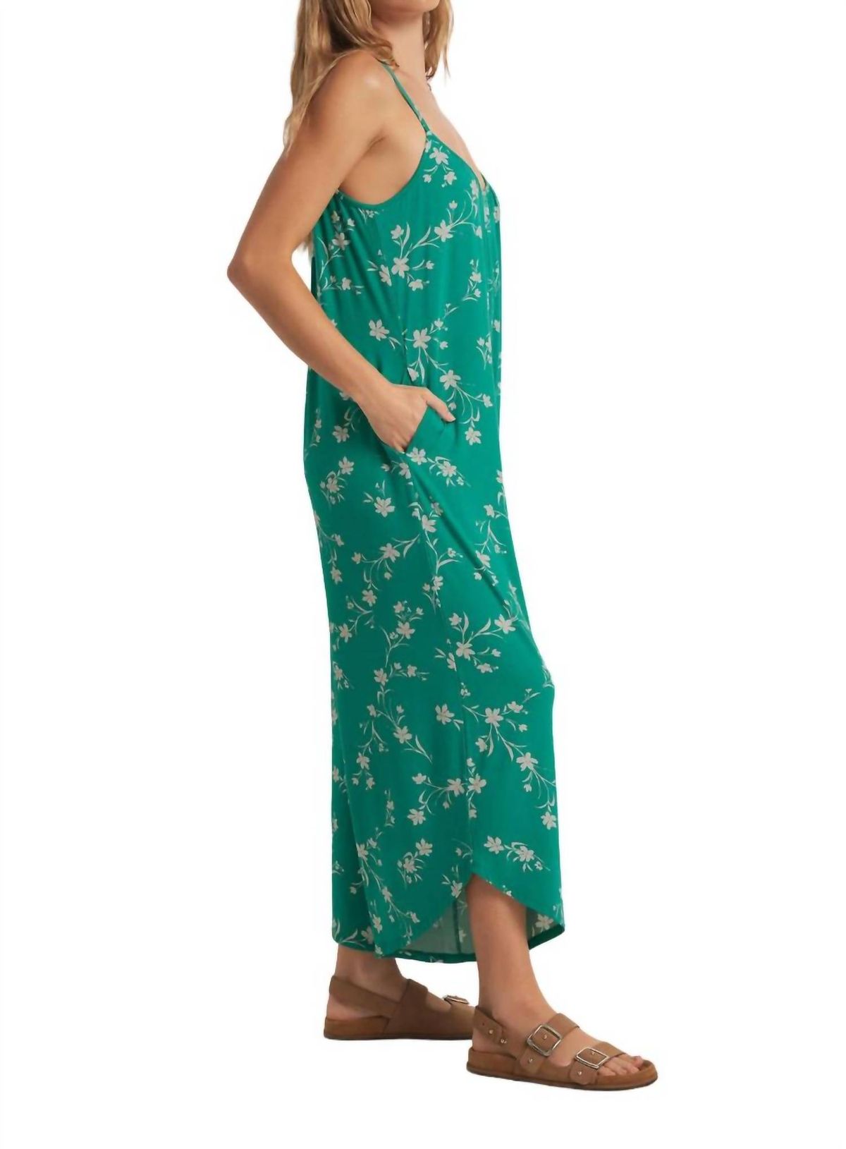 Style 1-605888502-70 Z Supply Size XS Sequined Green Formal Jumpsuit on Queenly