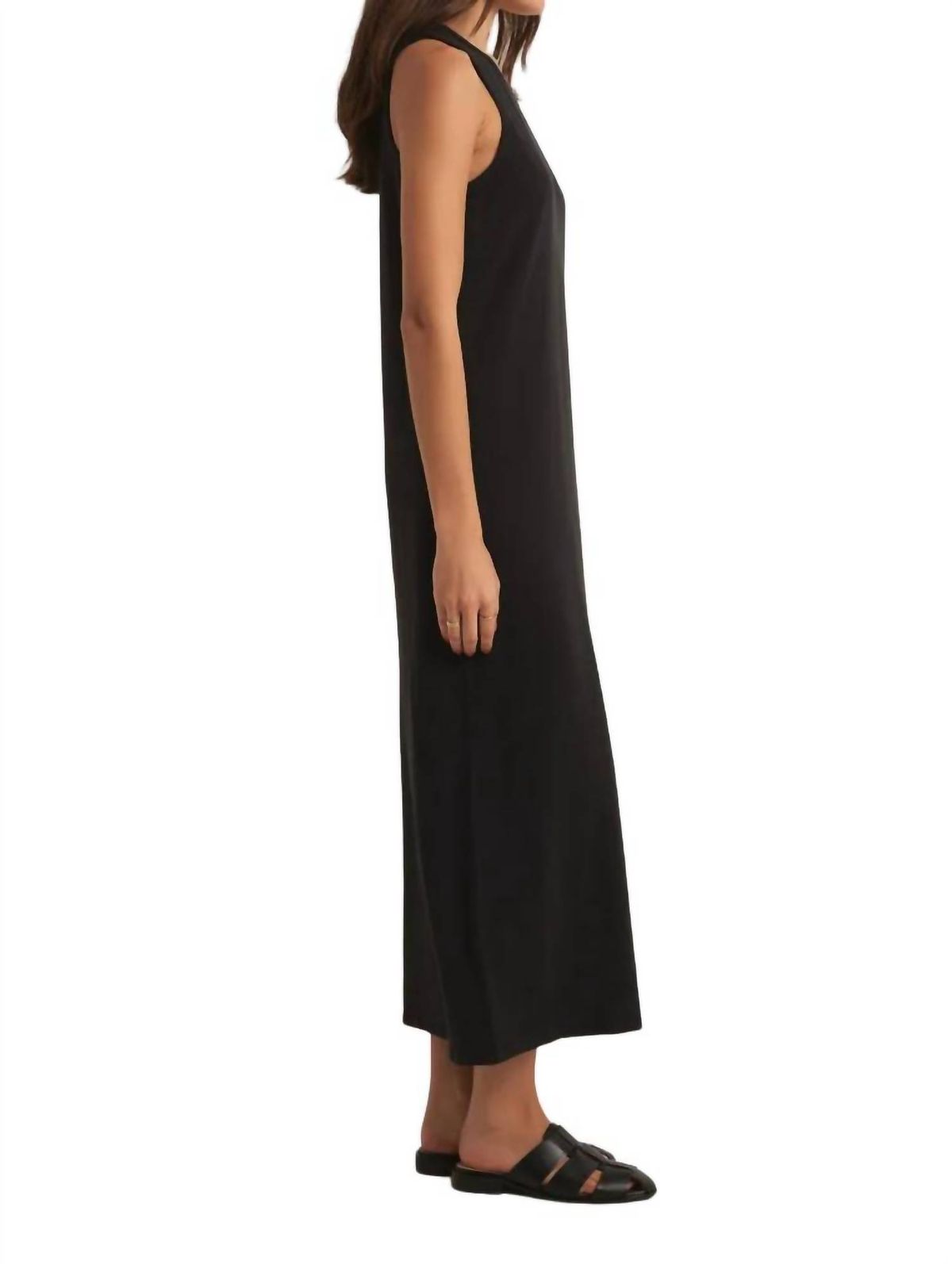 Style 1-3282356645-70 Z Supply Size XS High Neck Black Cocktail Dress on Queenly