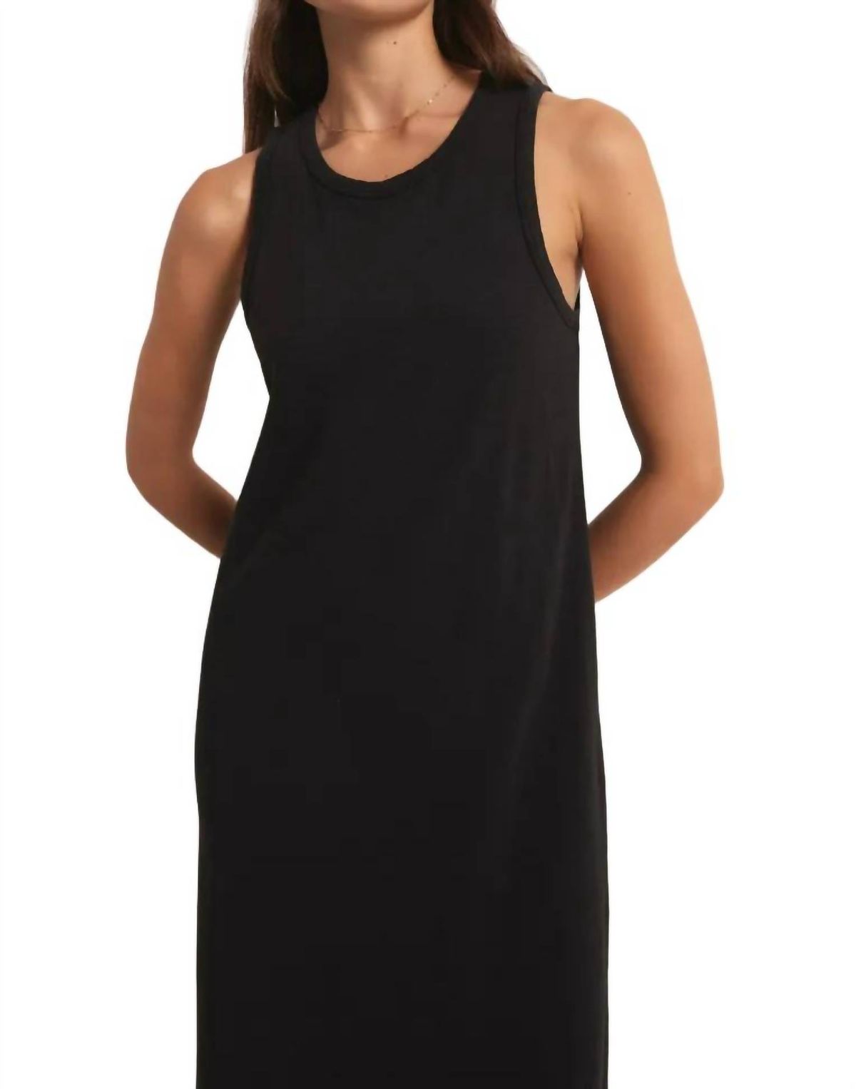 Style 1-3282356645-70 Z Supply Size XS High Neck Black Cocktail Dress on Queenly