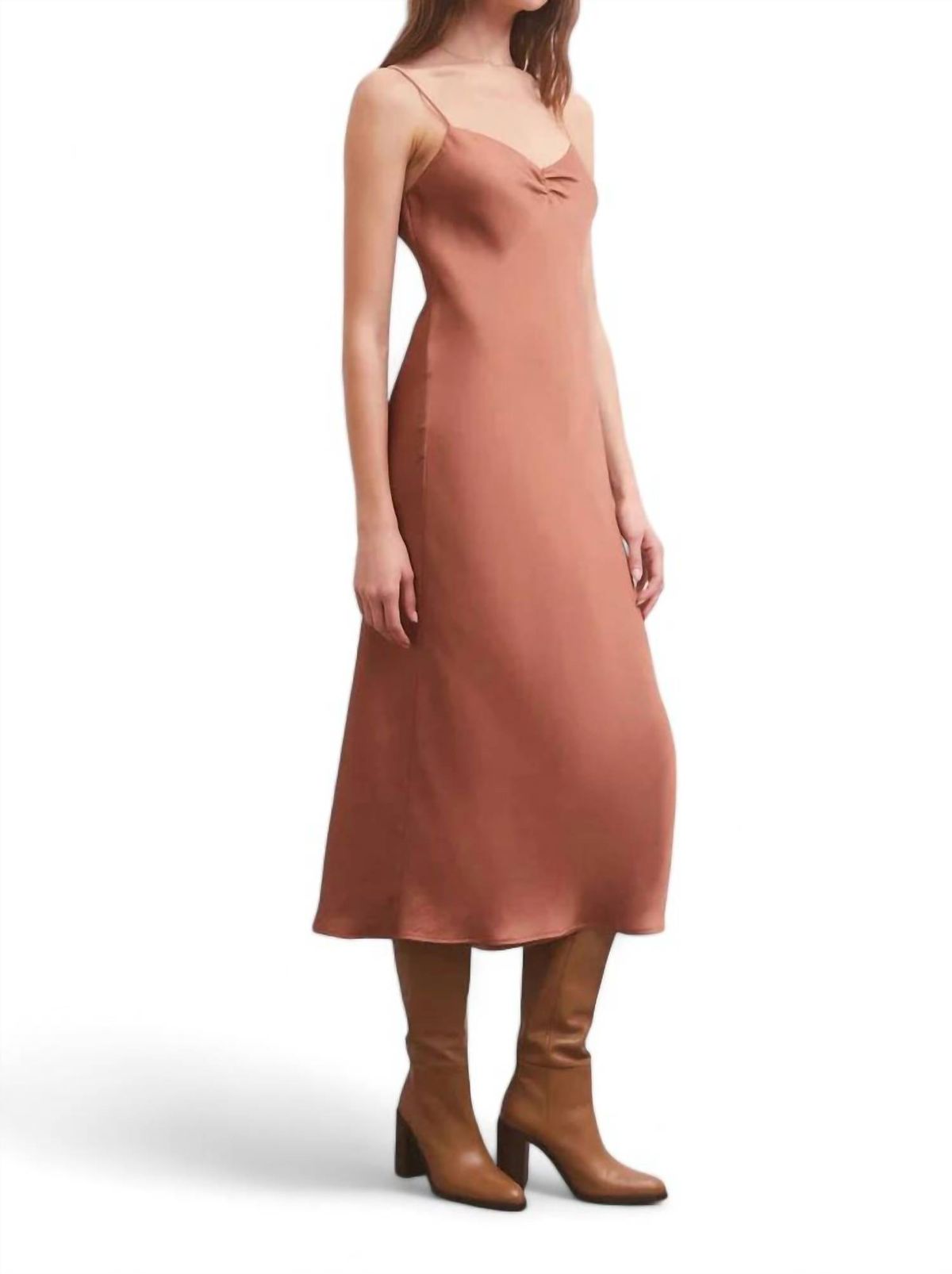 Style 1-2186347456-149 Z Supply Size L Brown Cocktail Dress on Queenly