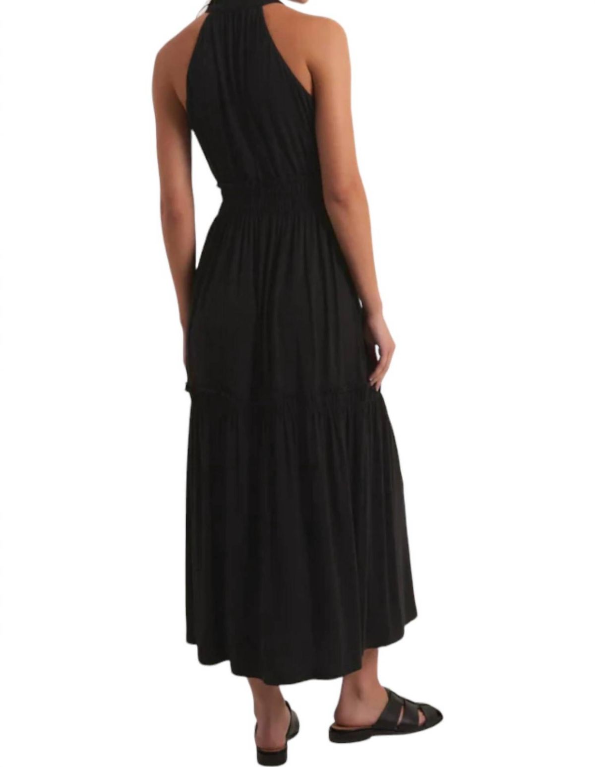 Style 1-3091145884-70 Z Supply Size XS Halter Black Floor Length Maxi on Queenly