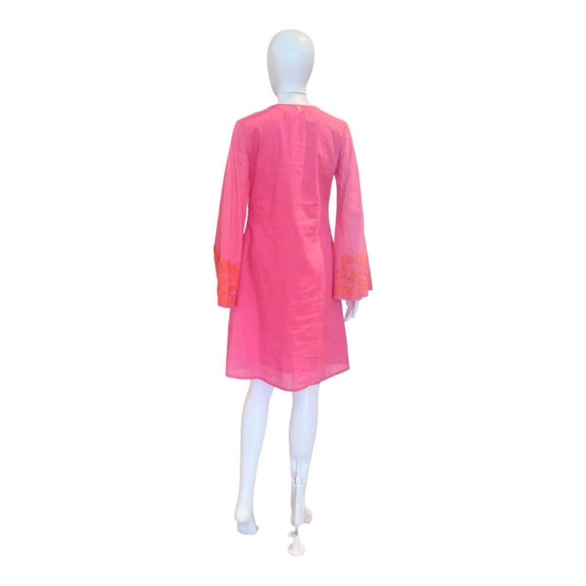 Style 1-3039260922-149 Place du Soleil Size L Long Sleeve Pink Cocktail Dress on Queenly