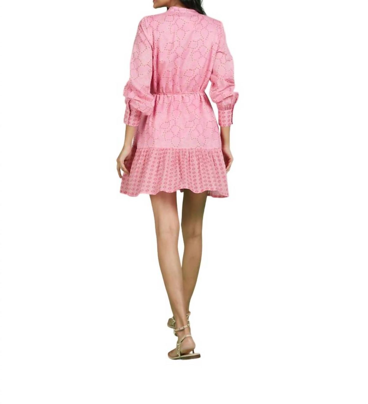 Style 1-4227840470-70 RO'S GARDEN Size XS Long Sleeve Pink Cocktail Dress on Queenly