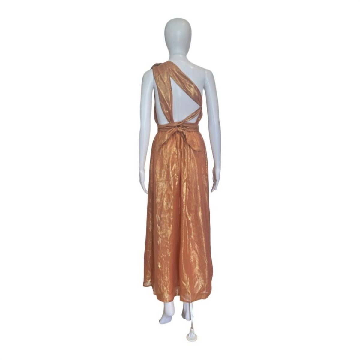 Style 1-2292199431-892 Sundress Size M Off The Shoulder Brown Floor Length Maxi on Queenly