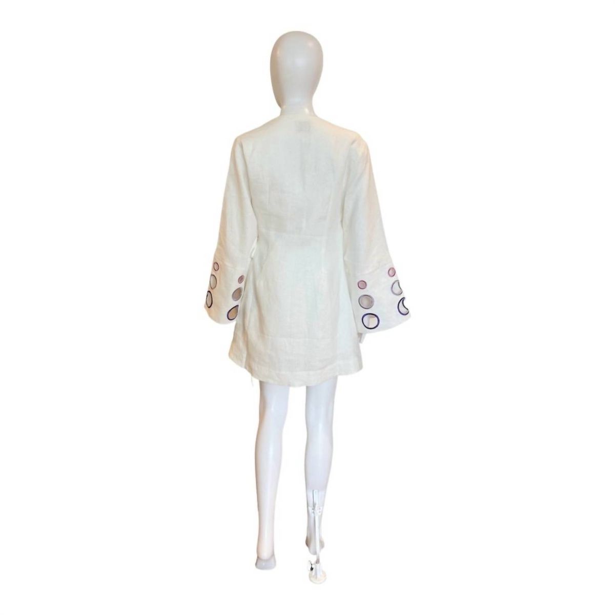 Style 1-3487968080-149 Project Adamo Size L Long Sleeve White Cocktail Dress on Queenly