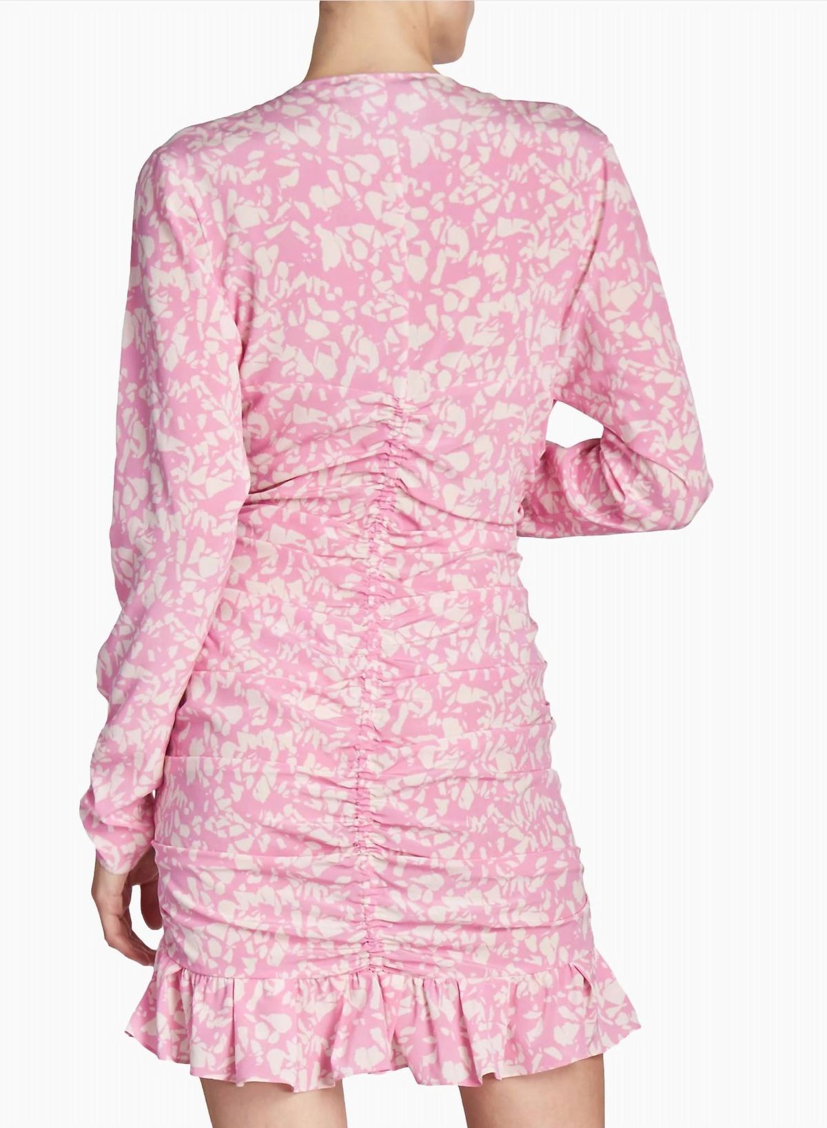 Style 1-79271636-1339 ISABEL MARANT Plus Size 38 Long Sleeve Satin Pink Cocktail Dress on Queenly