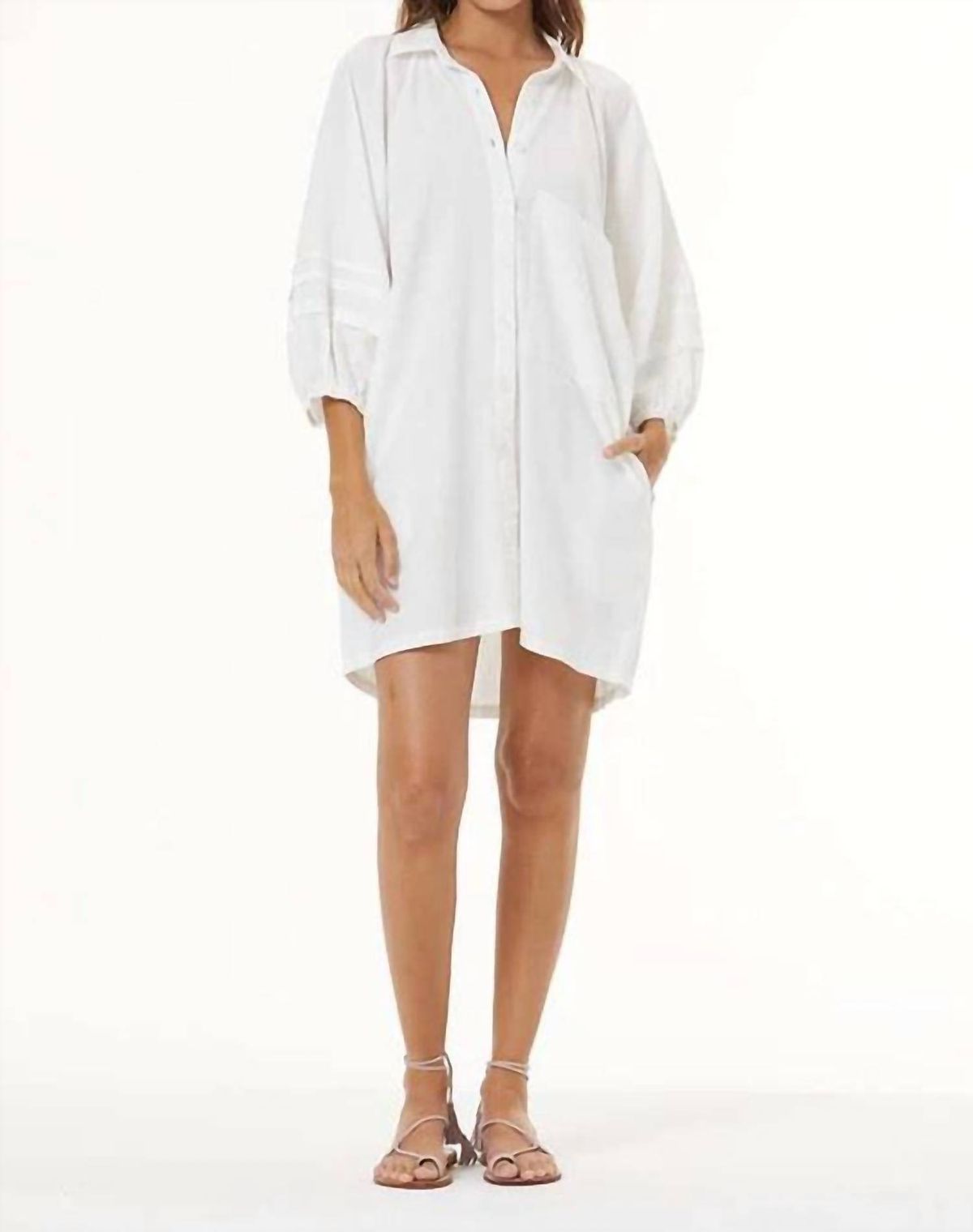 Style 1-1351844955-70 young fabulous & broke Size XS Long Sleeve White Cocktail Dress on Queenly