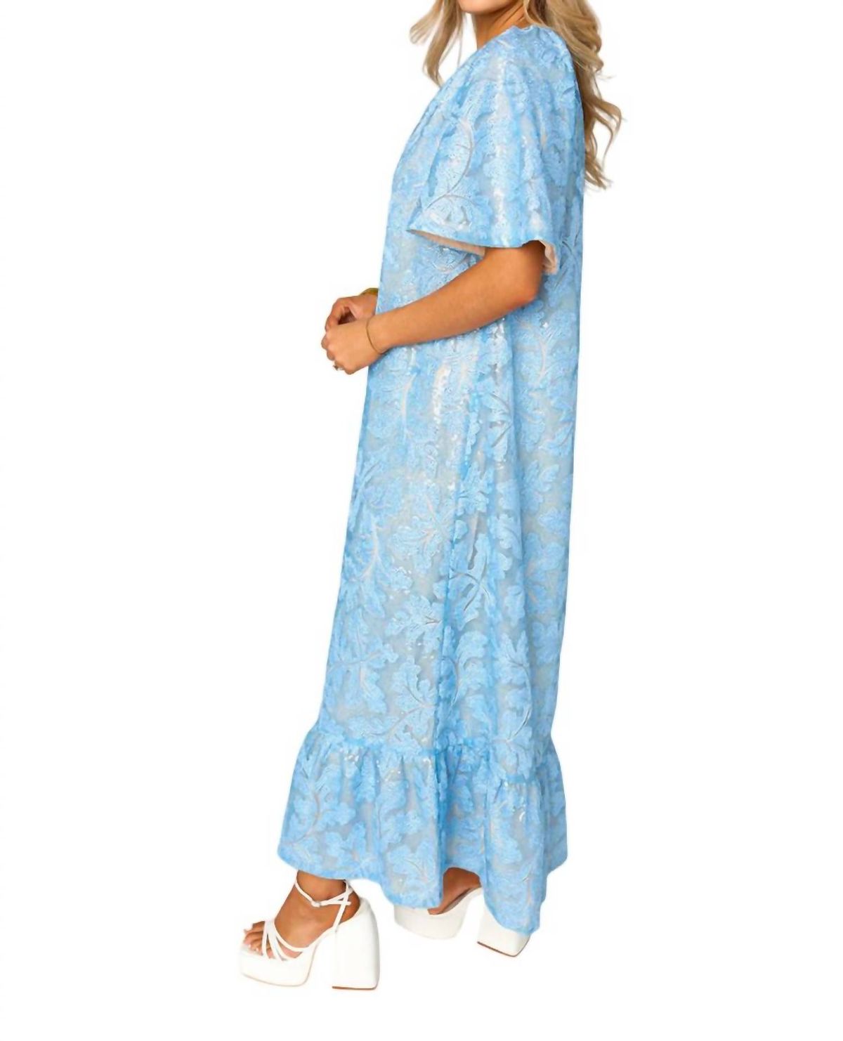 Style 1-1453285496-892 BUDDYLOVE Size M Blue Floor Length Maxi on Queenly