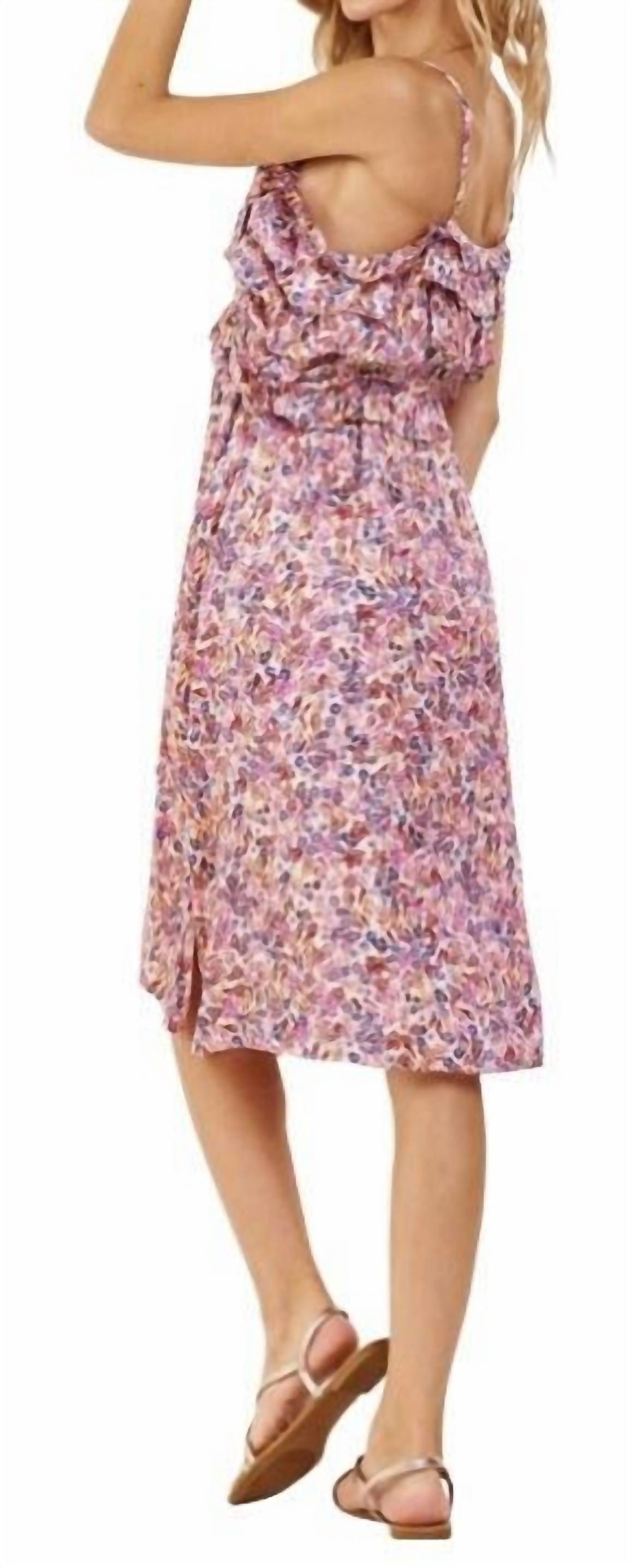 Style 1-1474478512-892 DEAR JOHN DENIM Size M Halter Floral Pink Cocktail Dress on Queenly