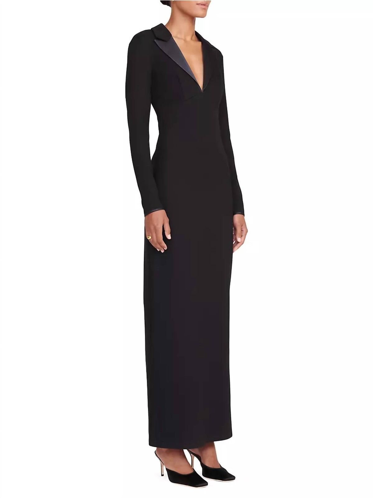 Style 1-1508265439-70 STAUD Size XS Long Sleeve Black Floor Length Maxi on Queenly