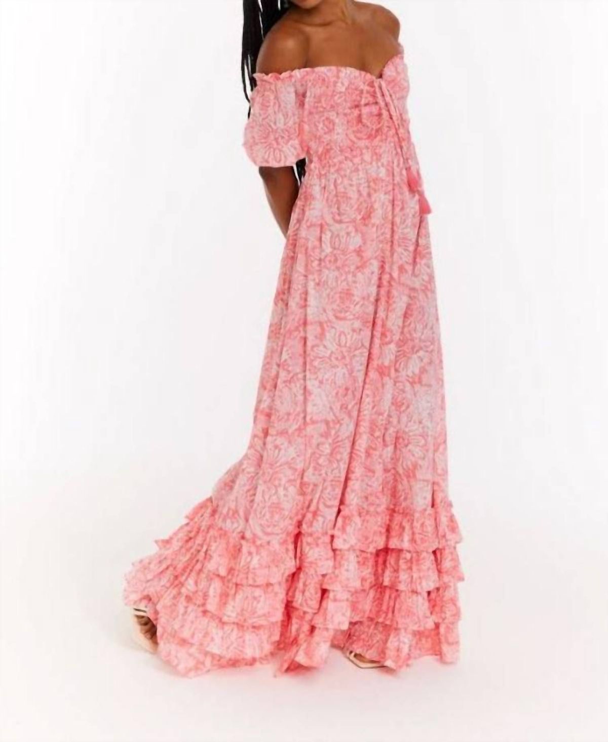 Style 1-156373854-74 ALLISON NEW YORK Size S Floral Pink Floor Length Maxi on Queenly