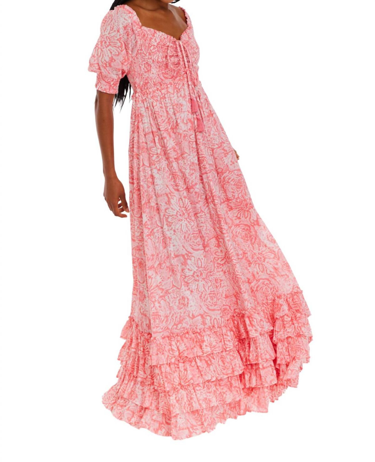 Style 1-156373854-74 ALLISON NEW YORK Size S Floral Pink Floor Length Maxi on Queenly