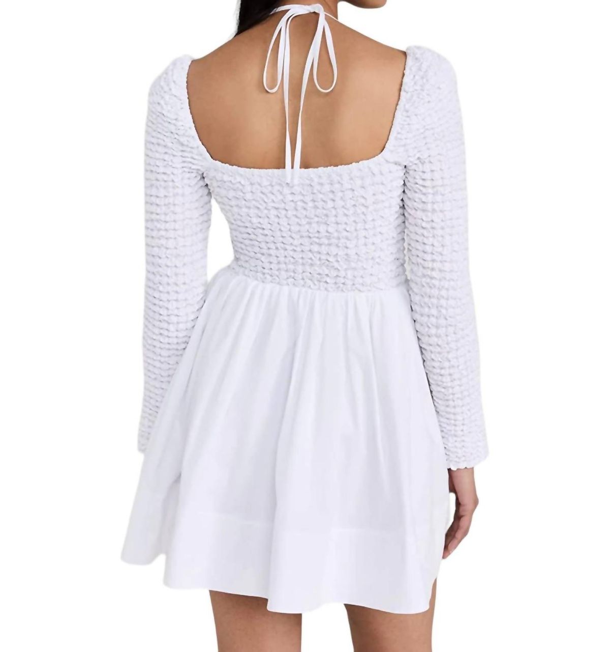 Style 1-2316035014-74 STAUD Size S Long Sleeve White Cocktail Dress on Queenly