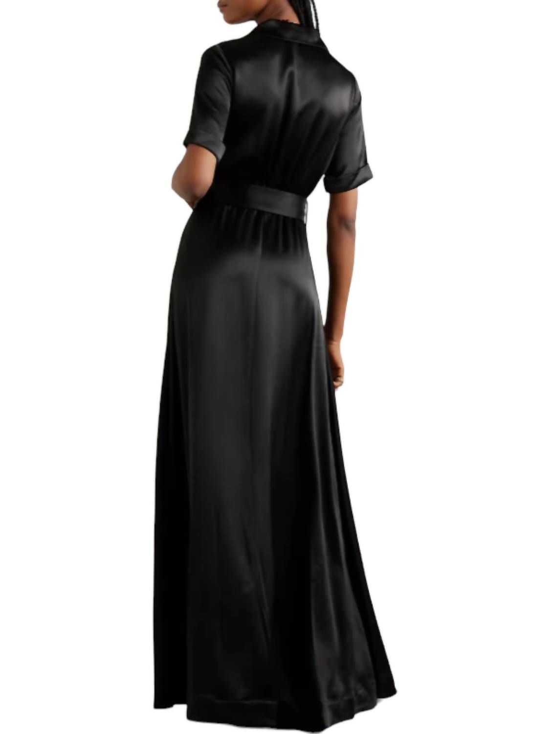 Style 1-2801284622-5 STAUD Size 0 High Neck Black Floor Length Maxi on Queenly