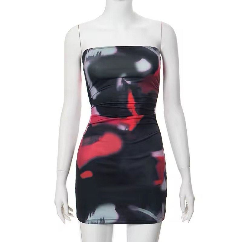 Size M Nightclub Strapless Black Cocktail Dress on Queenly