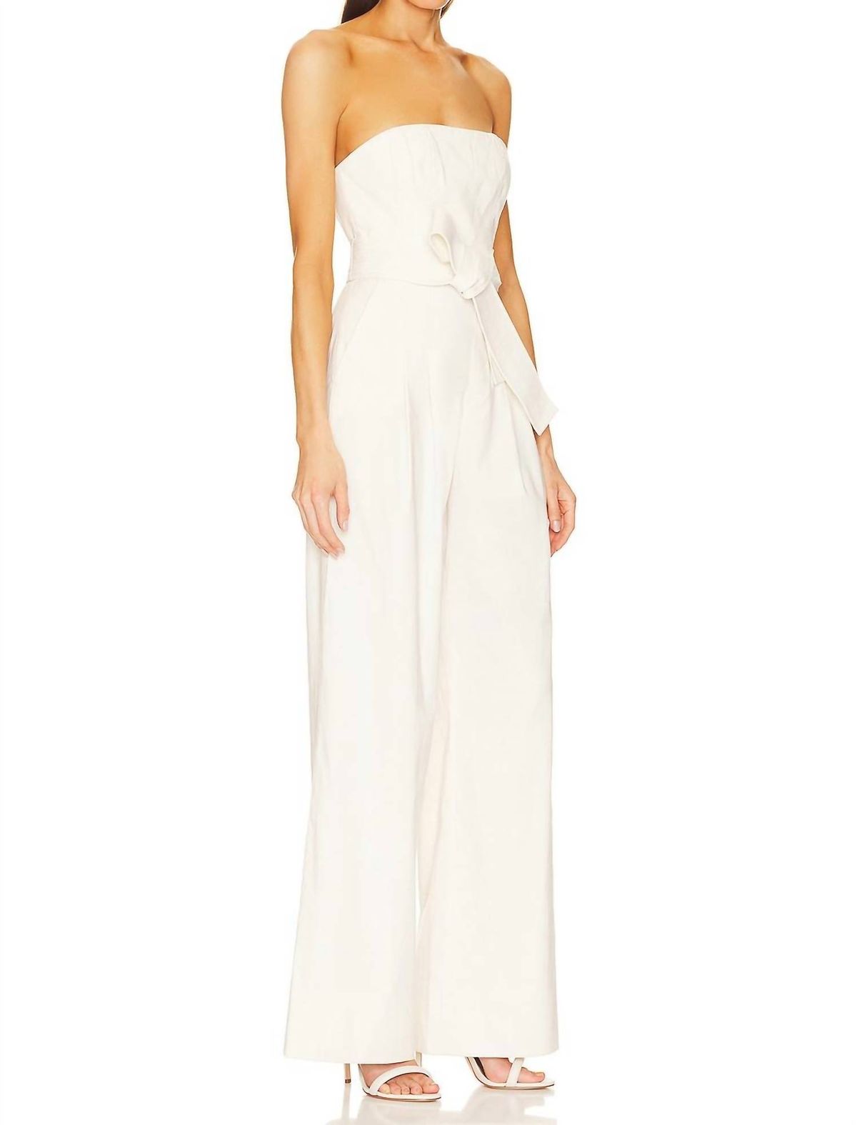 Style 1-524944225-98 A.L.C. Size 10 Lace White Formal Jumpsuit on Queenly