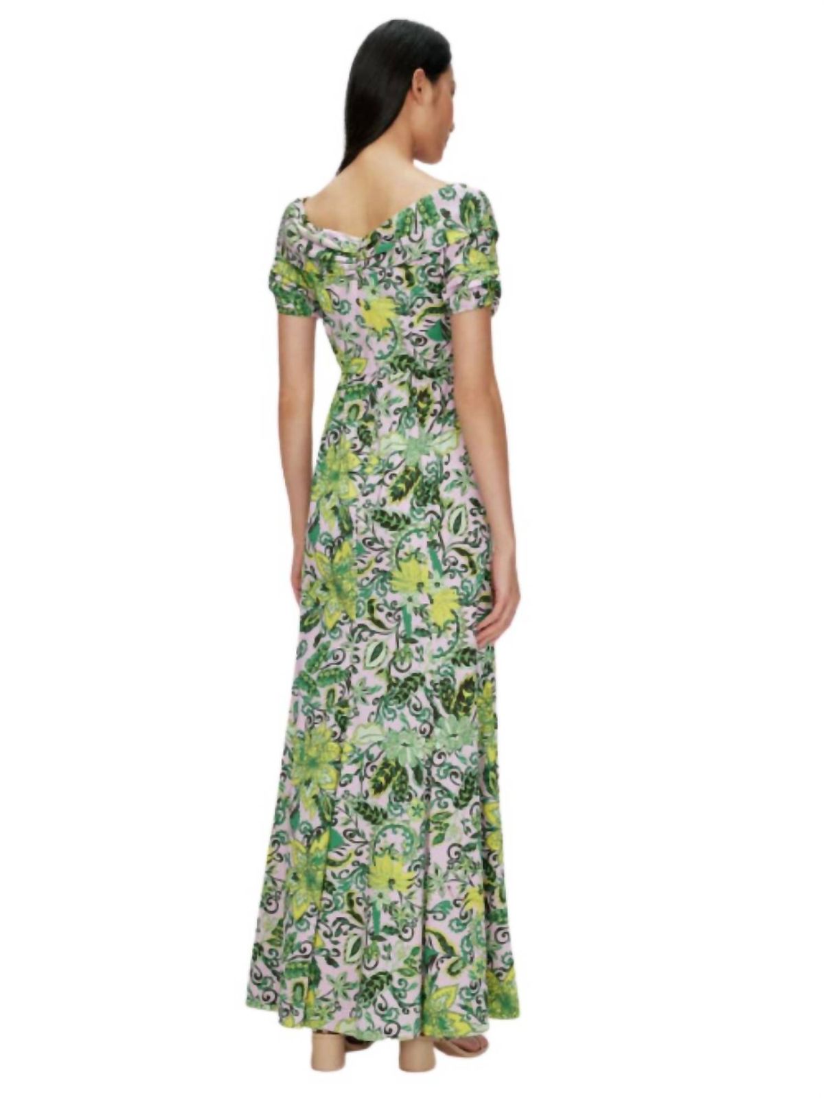 Style 1-996992748-1498 Diane von Furstenberg Size 4 Green Floor Length Maxi on Queenly