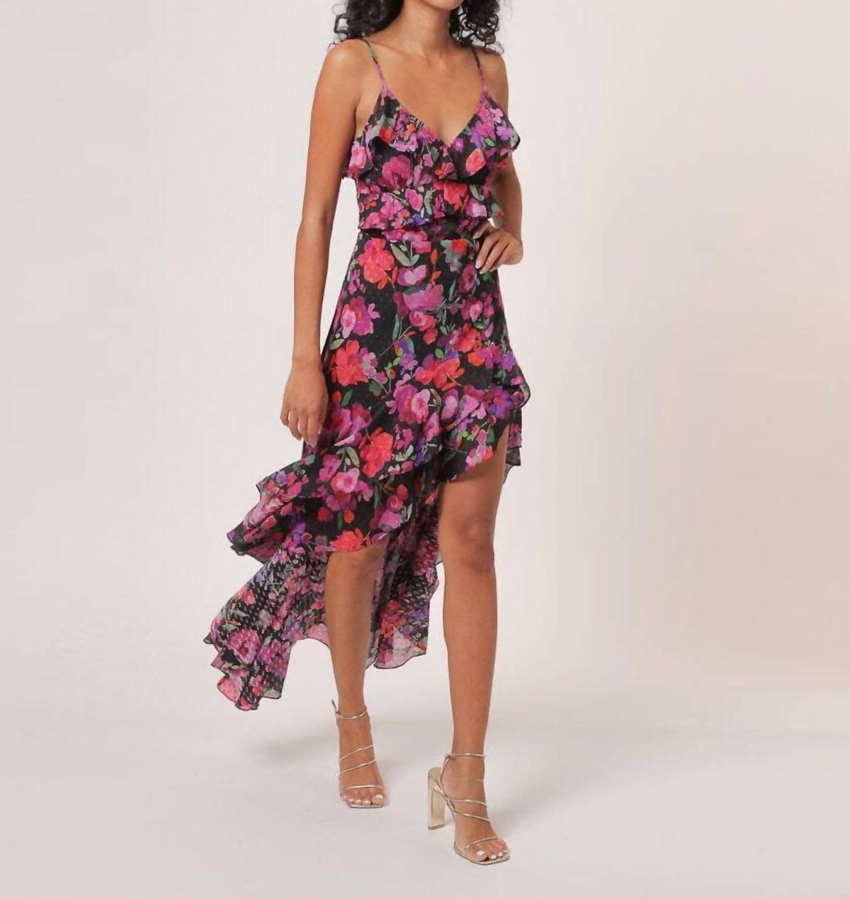 Style 1-1983143341-3236 line and dot Size S Floral Black Cocktail Dress on Queenly