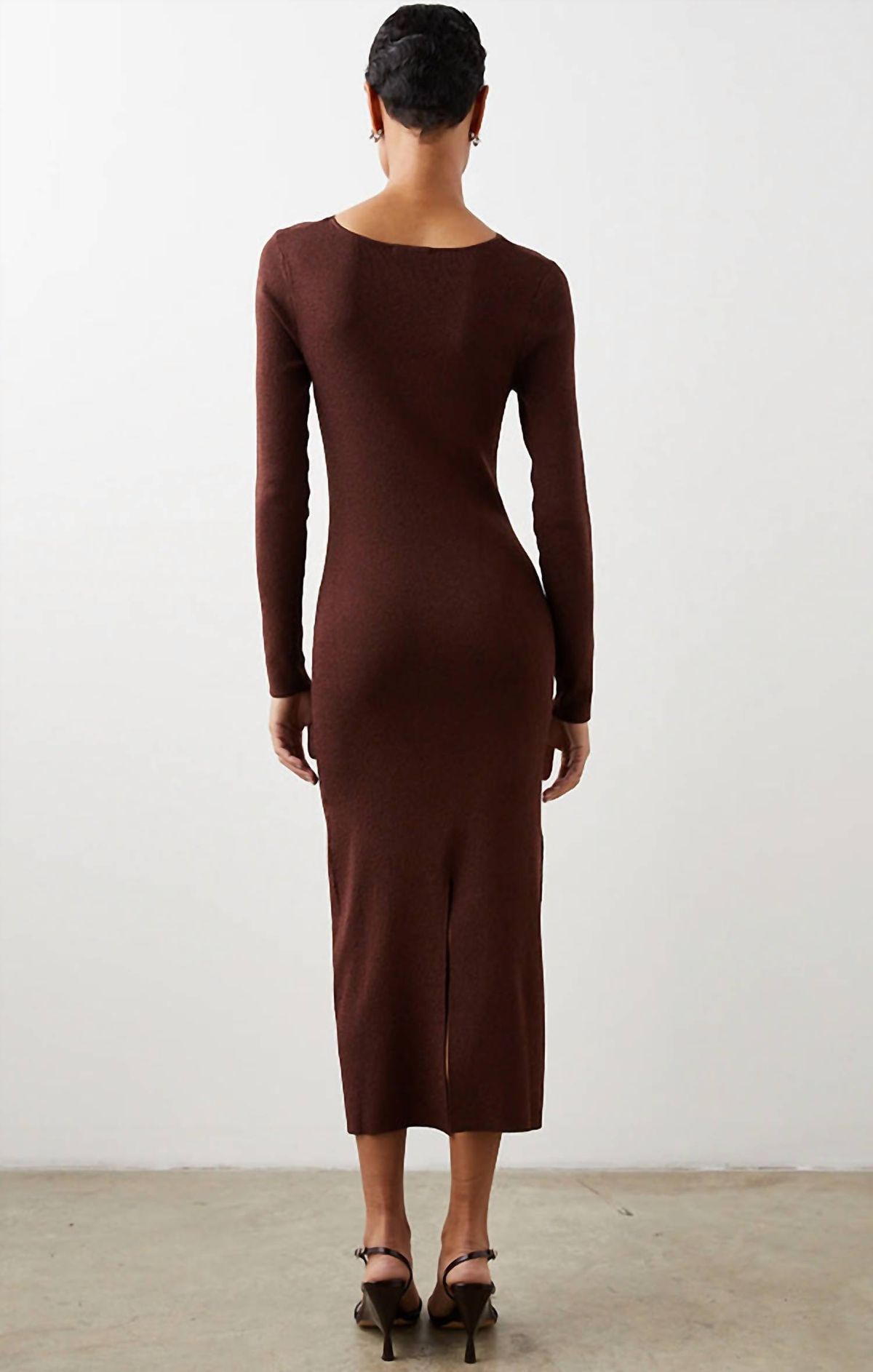 Style 1-2014726536-892 Rails Size M Long Sleeve Burgundy Brown Cocktail Dress on Queenly