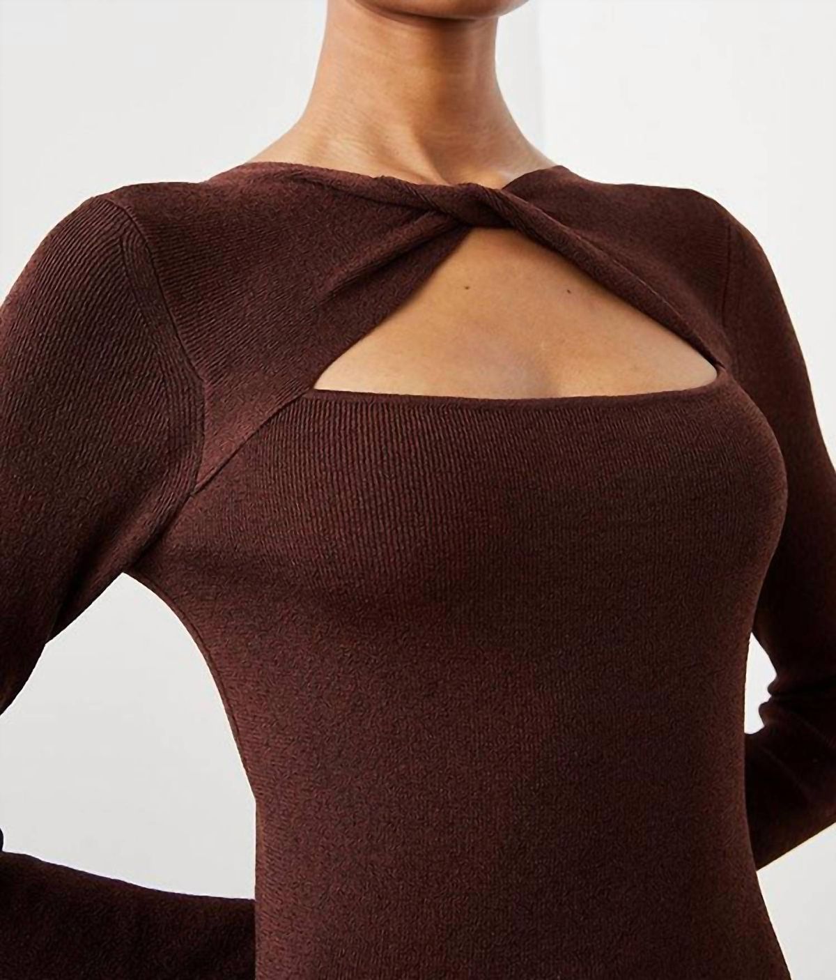 Style 1-2014726536-892 Rails Size M Long Sleeve Burgundy Brown Cocktail Dress on Queenly