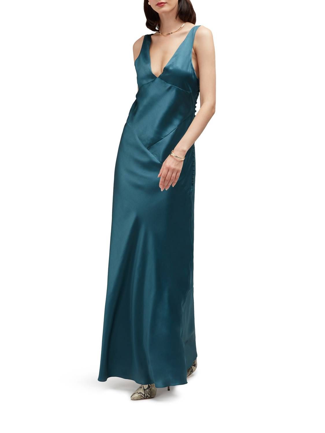 Style 1-361041097-649 Careste Size 2 Satin Blue Floor Length Maxi on Queenly