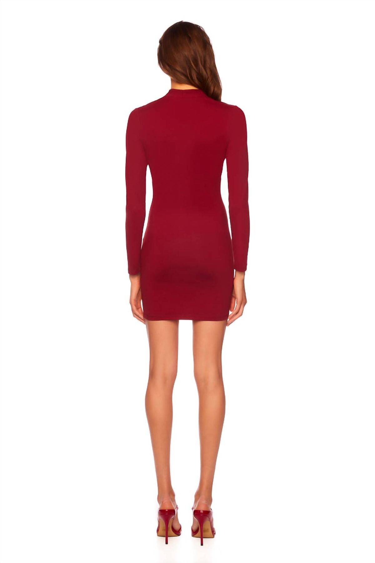 Style 1-3853329738-3236 Susana Monaco Size S Long Sleeve Red Cocktail Dress on Queenly