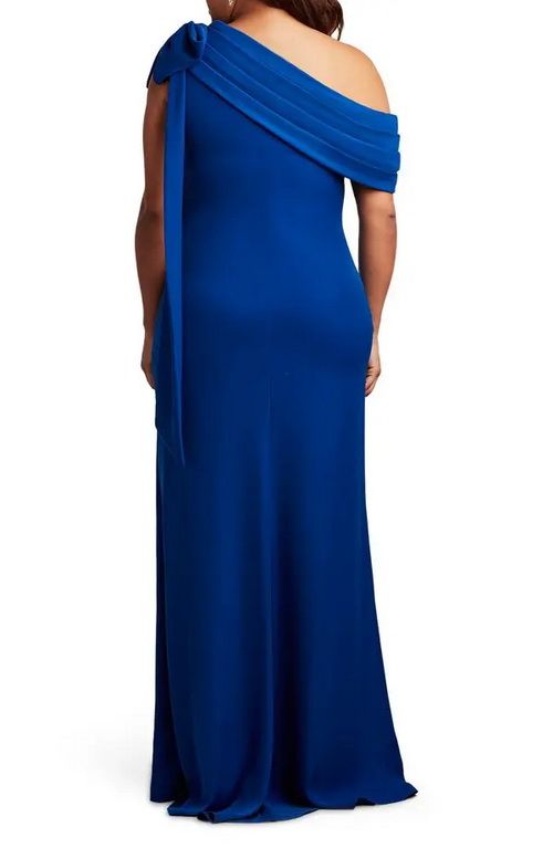 Tadashi Shoji Plus Size 22 One Shoulder Royal Blue Floor Length Maxi on Queenly