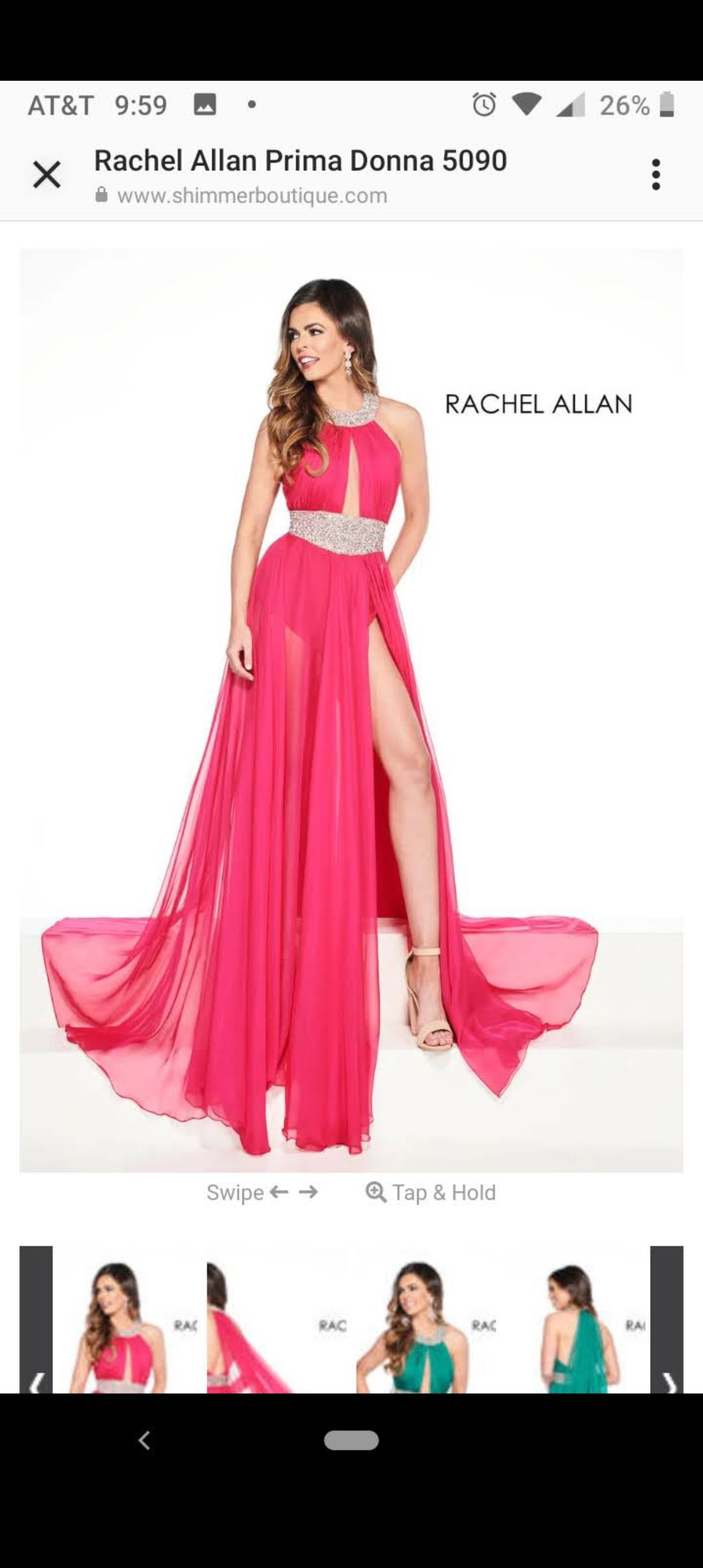 Rachel Allan Size 6 Prom Pink Dress With Train on Queenly