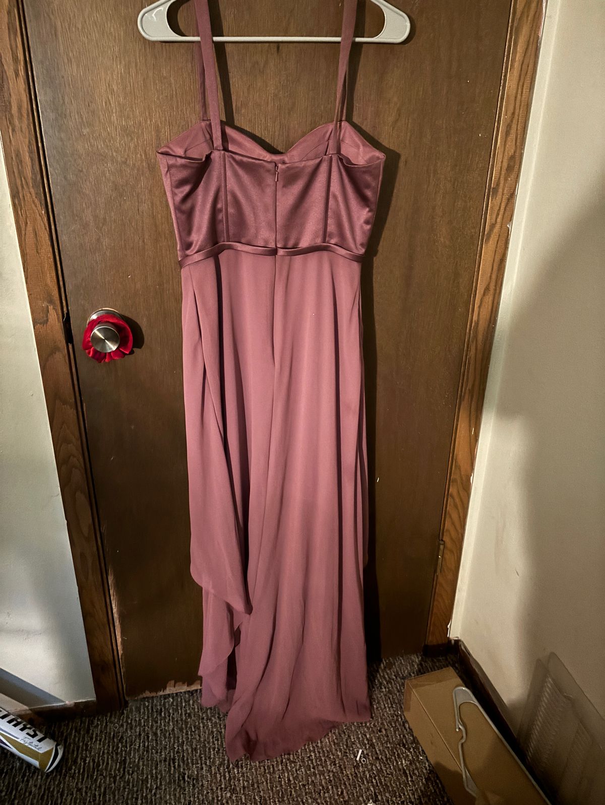 DB studio Size 8 Prom Plunge Purple A-line Dress on Queenly