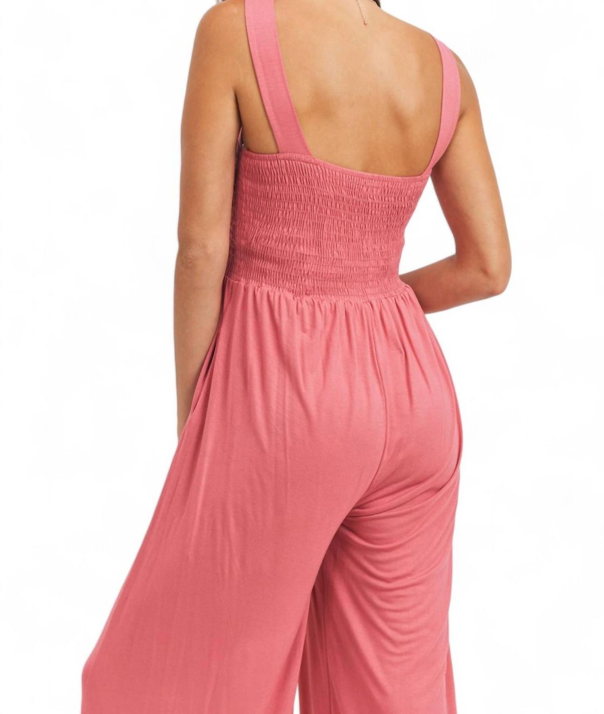 Style 1-2698130670-149 Hello Miz Size L Coral Formal Jumpsuit on Queenly