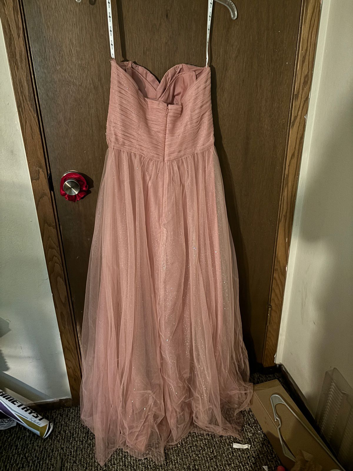 Jules cleo Size 10 Prom Strapless Pink Floor Length Maxi on Queenly