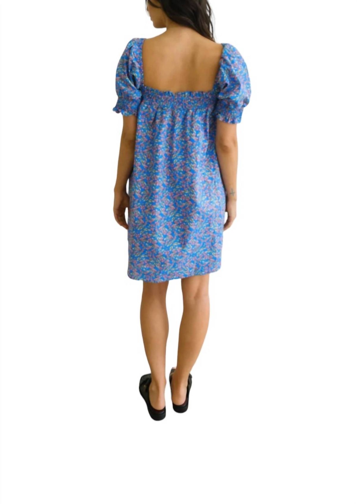 Style 1-3488216110-74 Things Between Size S Floral Blue Cocktail Dress on Queenly