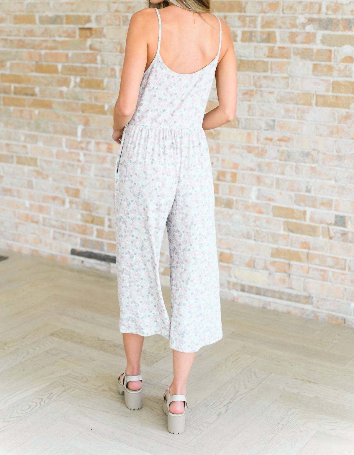 Style 1-973154583-149 Lovely Melody Size L Floral Light Green Formal Jumpsuit on Queenly