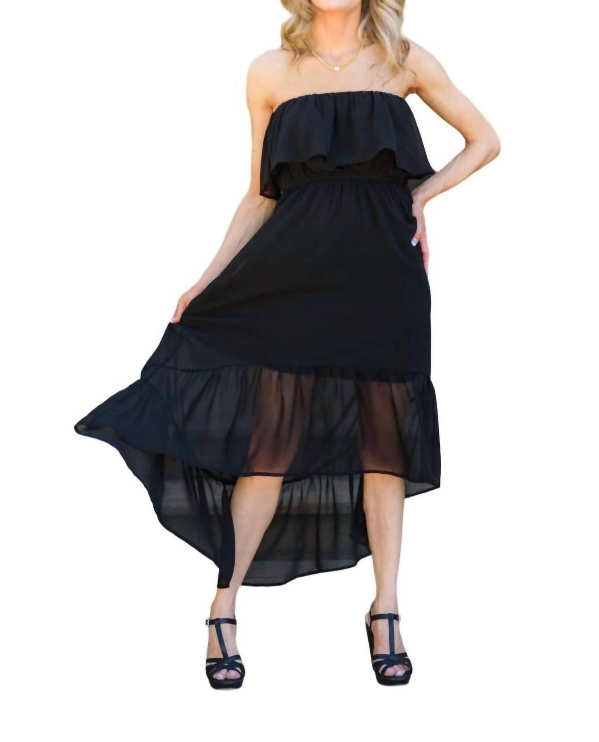 Style 1-3872593158-892 ANDREE BY UNIT Size M Sheer Black Cocktail Dress on Queenly