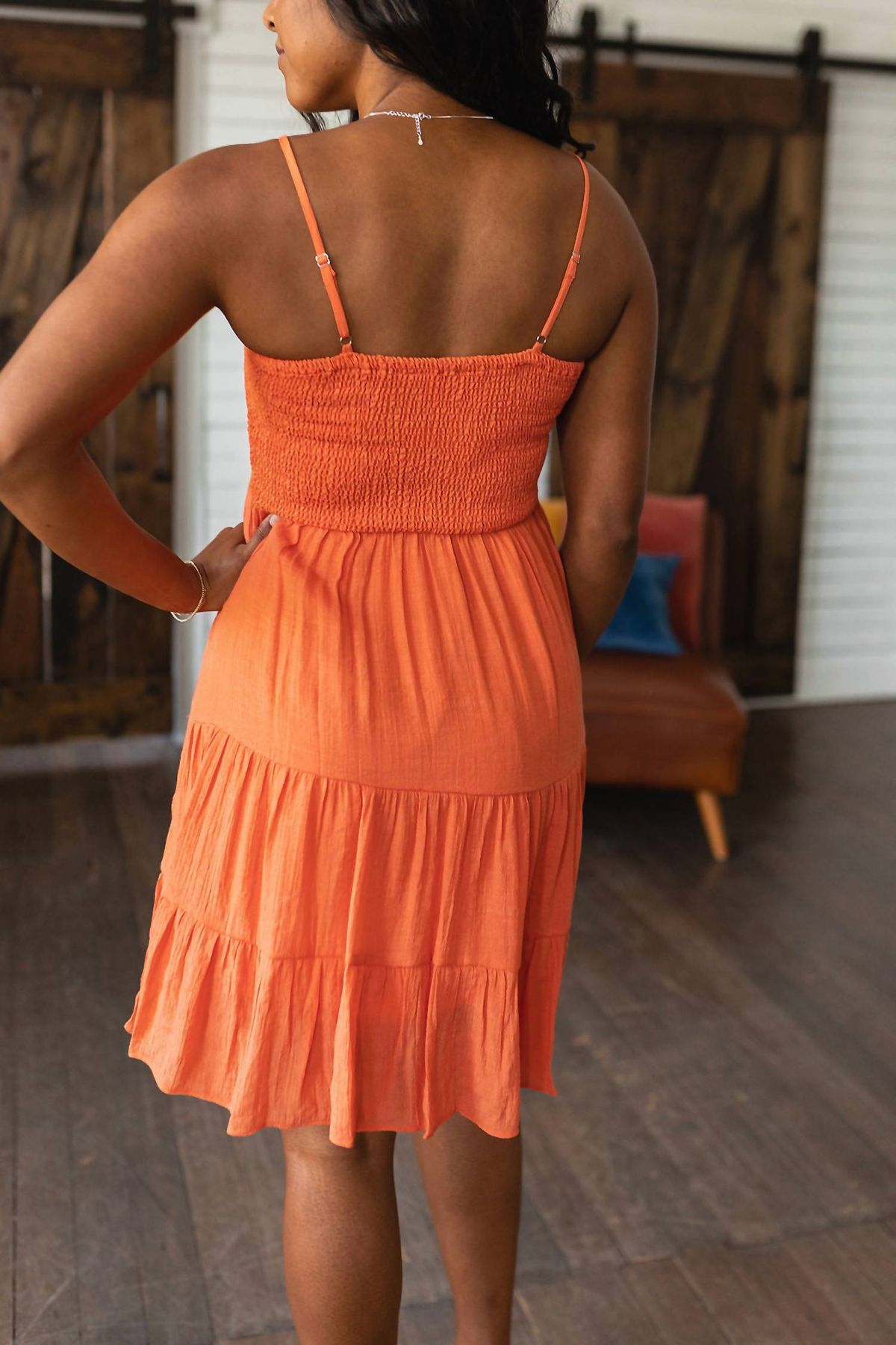 Style 1-4264419499-1691 mittoshop Size XL Orange Cocktail Dress on Queenly