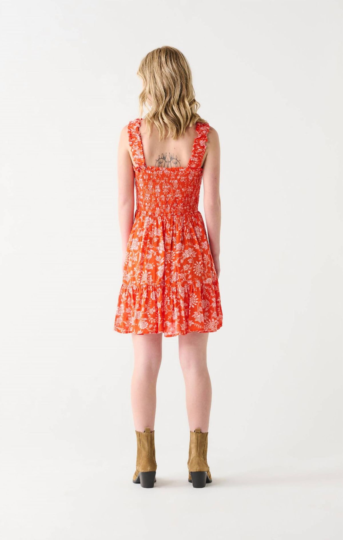 Style 1-674153566-149 Dex Size L Floral Orange Cocktail Dress on Queenly